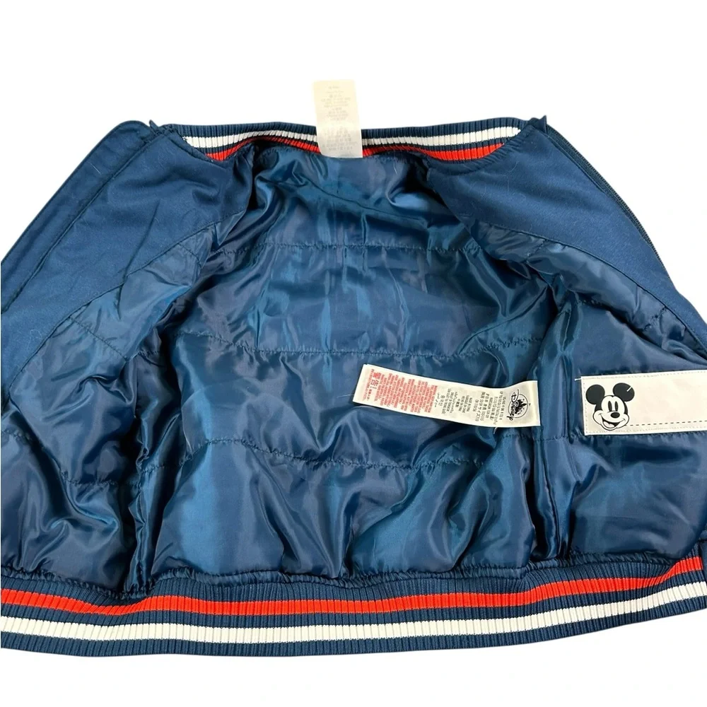DISNEY STORE‎ NWT Mickey Mouse Varsity Bomber Jacket Kid Sz 4 Blue Chenille NEW